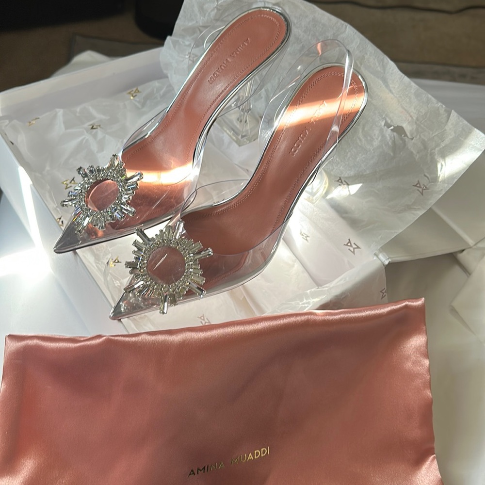 Amina Muaddi Begum Glass sling